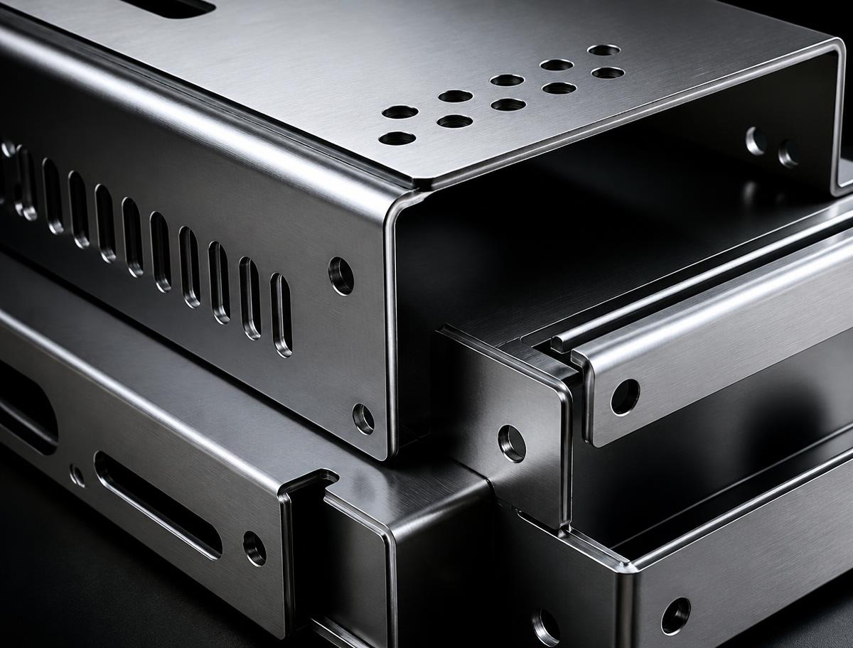 Precision folded stainless steel components produced by Accord Engineering